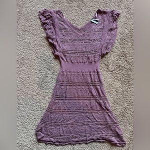 Purple crochet dress